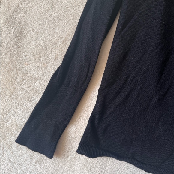 Lululemon BringIt Back Bend Sweater Cashmere Cotton Pullover Wrap Open Top Black - Picture 11 of 16